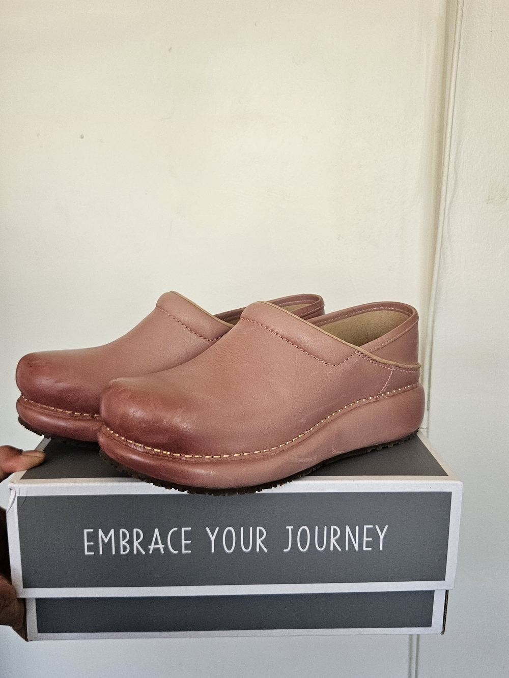 Platform Pro Clog Coral - Coral Leather Slip-On